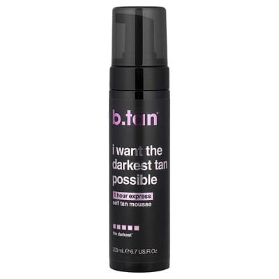 b.tan Мусс для автозагара 1 Hour Express, The Darkest, 6.7 fl oz (200 ml)
