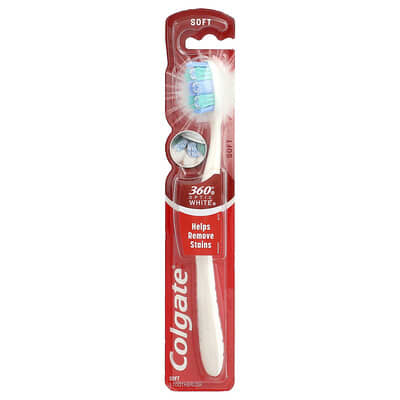 Зубная щетка Colgate 360 Optic White, мягкая, 1 шт