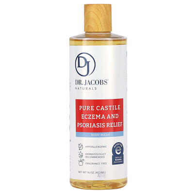 Pure Castile Eczema and Psoriasis Relief, Body Wash, Fragrance Free, 16 oz (473 ml)