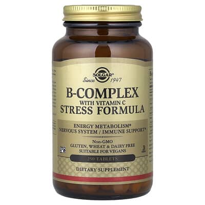 B-Complex with Vitamin C Stress Formula, 250 Tablets