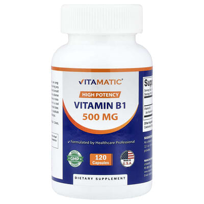 Vitamatic Vitamin B1, 500 mg, 120 капсул