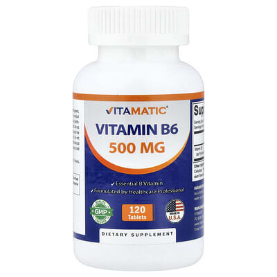 Vitamin B6, 500 mg, 120 Tablets