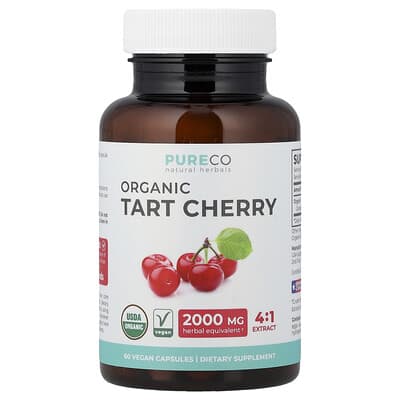 Органическая вишня, 60 веганских капсул (500 mg на одну капсулу)