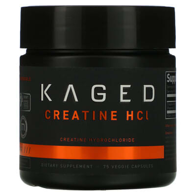 Creatine HCl, 75 вегетарианских капсул (750 mg на капсулу)