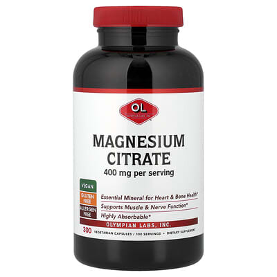Magnesium Citrate, 300 Capsules (133 mg per Capsule)