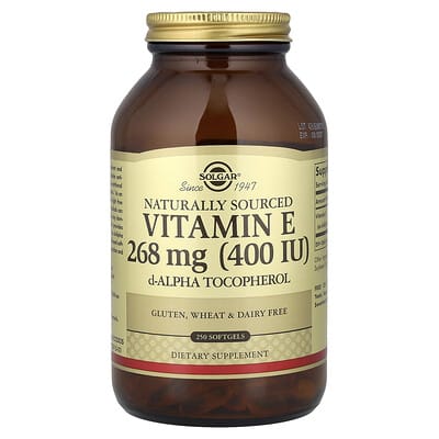 Натуральный витамин E, 268 mg (400 IU), 250 мягких капсул