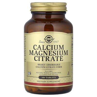 Calcium Magnesium Citrate, 100 Tablets