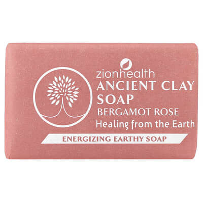 Ancient Clay Bar Soap, Bergamot Rose, 6 oz (170 g)