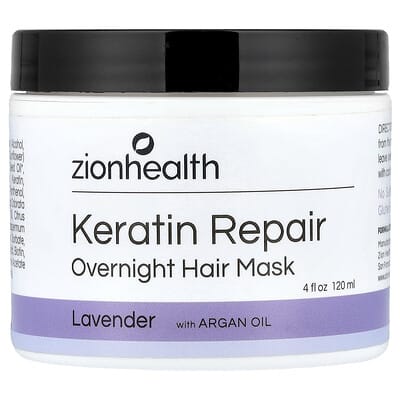 Маска для волос Keratin Repair ночная, лаванда, 4 fl oz (120 ml)