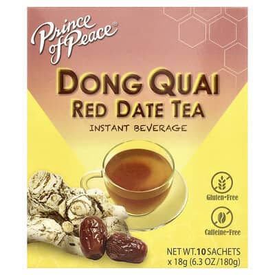 Dong Quai Red Date Tea, Caffeine Free, 10 Sachets, 6.3 oz (180 g)