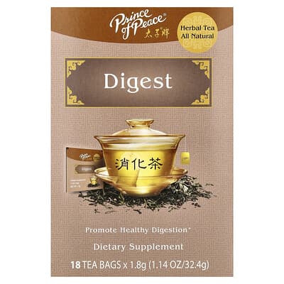Herbal Tea, Digest, 18 Tea Bags, 1.14 oz (32.4 g)