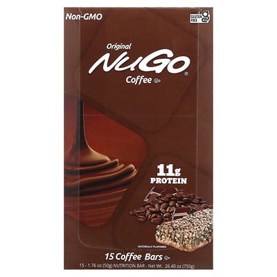 Протеиновые батончики с кофе, 15 шт. по 1.76 oz (50 g)
