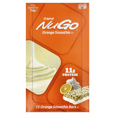 Протеиновые батончики Orange Smoothie, 15 шт., 1.76 oz (50 g) Each