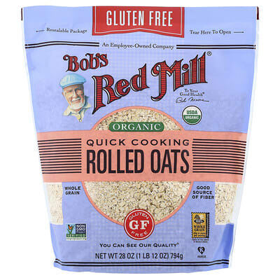 Organic Quick Cooking Rolled Oats, 28 oz (794 g)