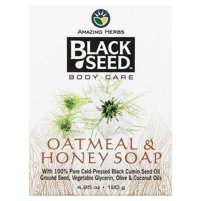 Black Seed™, Oatmeal & Honey Bar Soap, 4.25 oz (120 g)