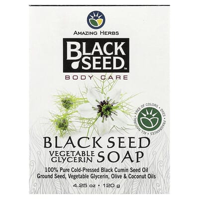 Black Seed, Body Care, Vegetable Glycerin Bar Soap, 4.25 oz (120 g)