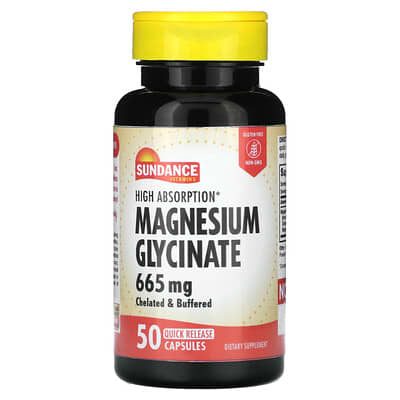 High Absorption Magnesium Glycinate, 665 mg, 50 Quick Release Capsules