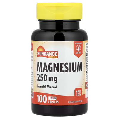 Магний Sundance Vitamins, 250 mg, 100 покрытых таблеток