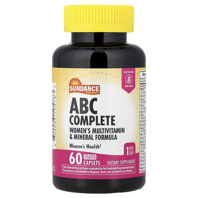 Мультивитамины Sundance Vitamins ABC Complete, Women's, 60 Coated Caplets