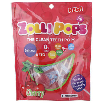 The Clean Teeth Pops®, Cherry, 3.1 oz (88 g)