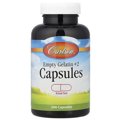 Empty Gelatin Capsules #2 , 200 Capsules