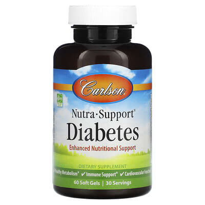 Carlson Nutra-Support®, Diabetes, 60 мягких капсул