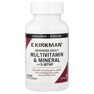 Advanced Adult Multivitamin & Minerals with 5-MTHF, 180 Capsules