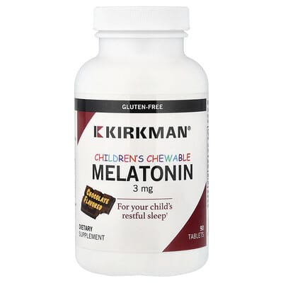 Children Chewable Melatonin, Chocolate, 3 mg, 90 Tablets