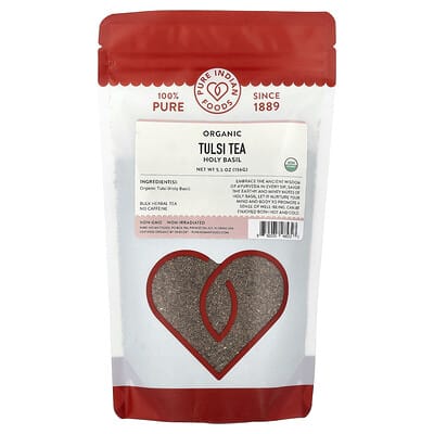 Organic Tulsi Tea, Holy Basil, Caffeine Free, 5.5 oz (156 g)