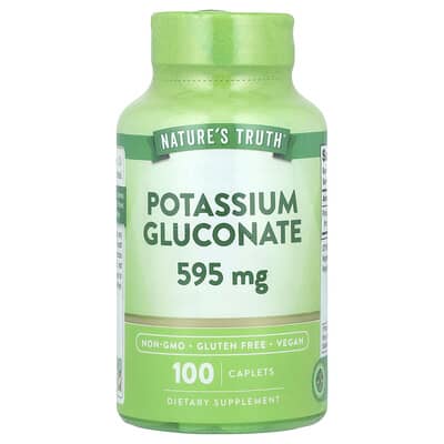 Potassium Gluconate, 595 mg, 100 Caplets