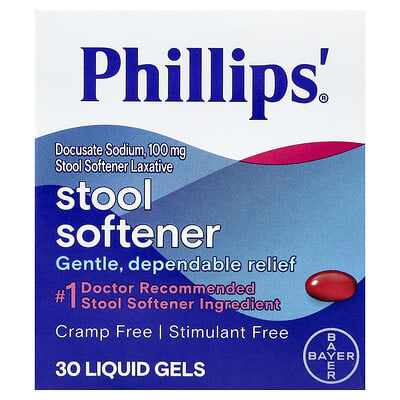 Stool Softener, 100 mg, 30 Liquid Gels