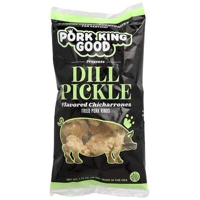 Flavored Chicharrones, Dill Pickle, 1.75 oz (49.5 g)