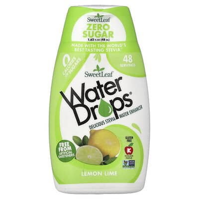 Water Drops®, Delicious Stevia Water Enhancer, Lemon Lime, 1.62 fl oz (48 ml)
