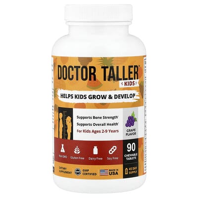 Doctor Taller™, For Kids Ages 2-9 Years, Grape, 90 Chewable Tablets