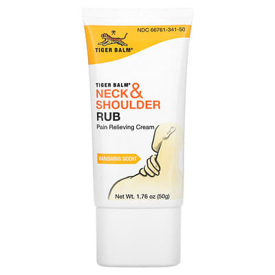 Neck & Shoulder Rub, Pain Relieving Cream, Vanishing Scent, 1.76 oz (50 g)