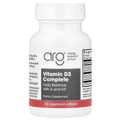 Vitamin D3 Complete, 60 вегетарианских мягких капсул