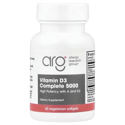 Vitamin D3 Complete 5000, 60 Vegetarian Softgels