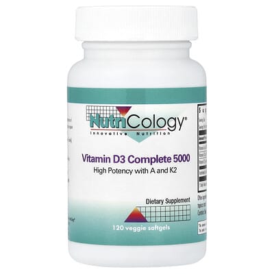 Vitamin D3 Complete 5000, 120 вегетарианских мягких капсул