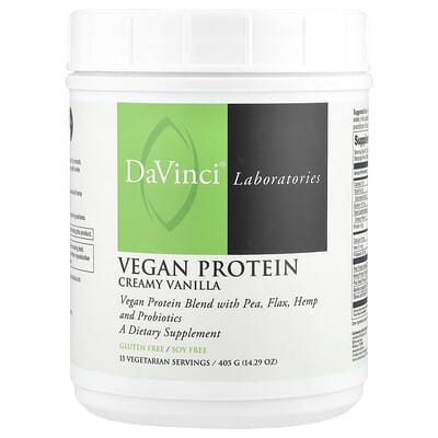 DaVinci Laboratories веганский протеин, сливочная ваниль, 405 g