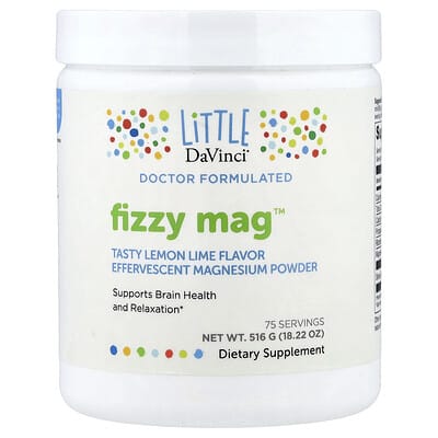Fizzy Mag™ шипучий порошок магния, лимон-лайм, 18.22 oz (516 g)