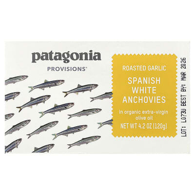 Roasted Garlic Spanish White Anchovies In Organic Extra-Virgin Olive Oil, 4.2 oz (120 g)