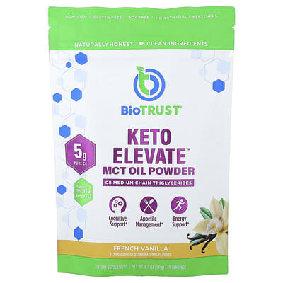 Порошок MCT Oil BioTRUST Keto Elevate™ French Vanilla 181 g