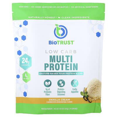 Low Carb, Multi Protein, ванильный крем, 1.16 lb (529 g)