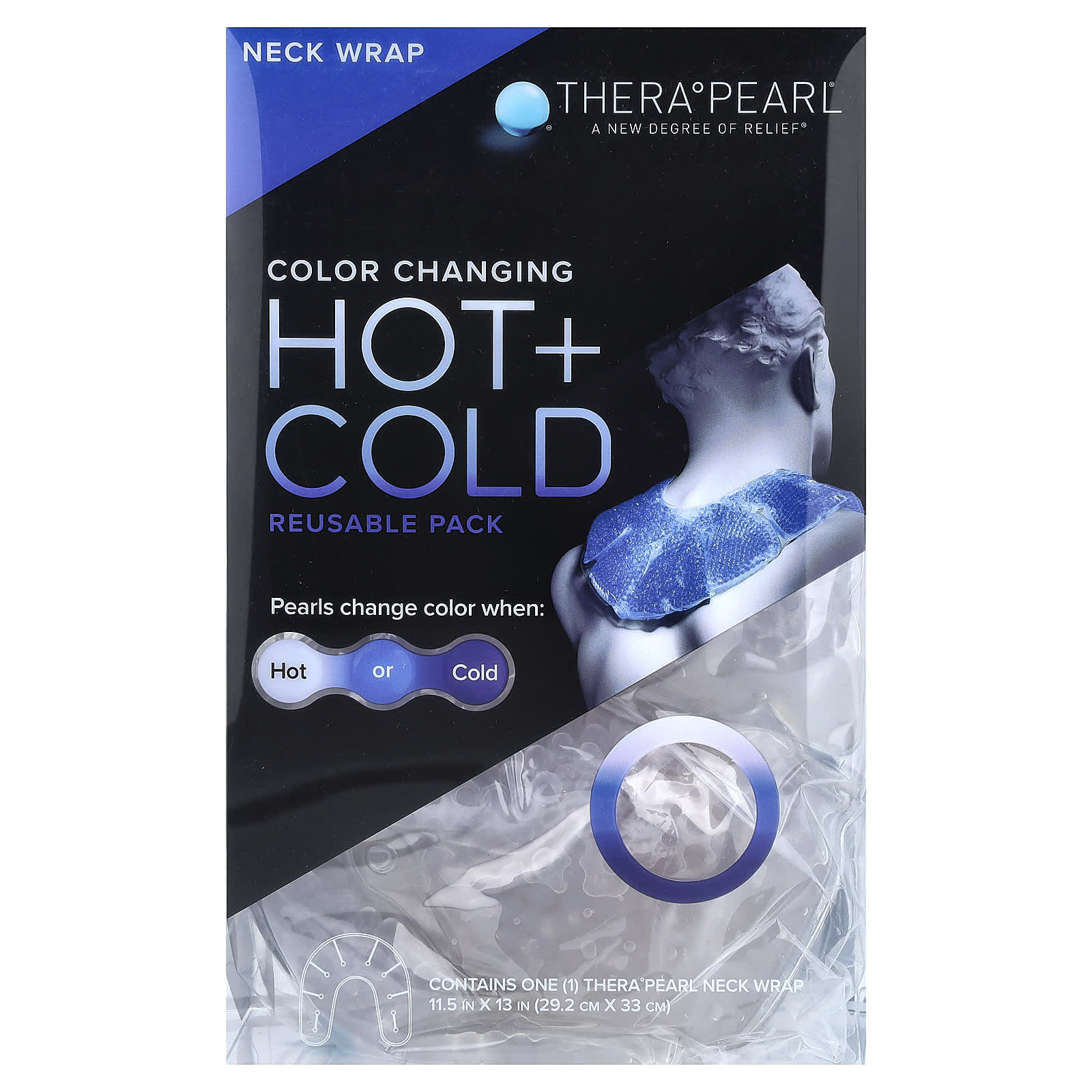 Color Changing Hot + Cold Reusable Pack, Neck Wrap, 1 Wrap