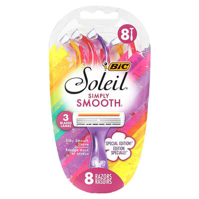 Soleil® Simply Smooth™, одноразовые бритвы, 8 шт