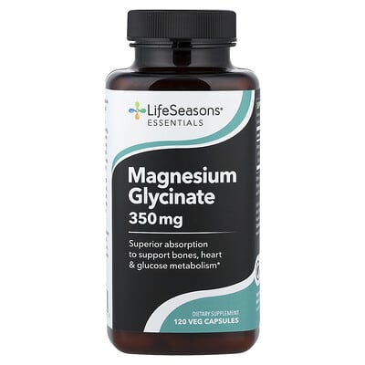 LifeSeasons Магний глицинат, 120 Veg Capsules (87.5 mg на капсулу)