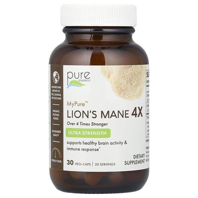 MyPure™, Lion's Mane 4X, Ultra Strength, 30 Vegi-Caps