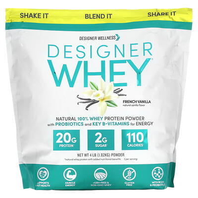 Сыворотка Designer Whey Natural 100% Whey Protein Powder, French Vanilla, 1.82 kg