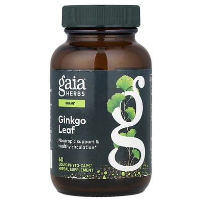 Gaia Herbs Ginkgo Leaf, 60 жидких фитокапсул