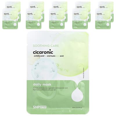 Daily Beauty Mask, Cicaronic, 10 Sheets, 0.67 fl oz (20 ml) Each